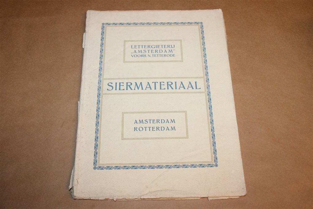 Siermateriaal — Tetterode ca. 1912 Ornamenten, Ophalen of Verzenden, Gelezen