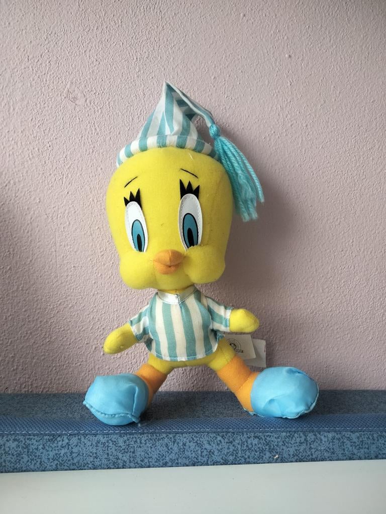 Looney tunes knuffel vintage, Verzamelen, Stripfiguren, Zo goed als nieuw, Beeldje of Figuurtje, Looney Tunes, Ophalen of Verzenden