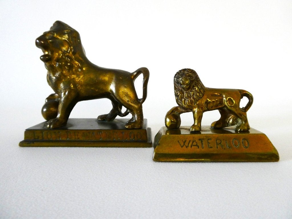 2 Beelden Leeuw van Waterloo XVIII JUIN MDCCCXV, Ophalen of Verzenden