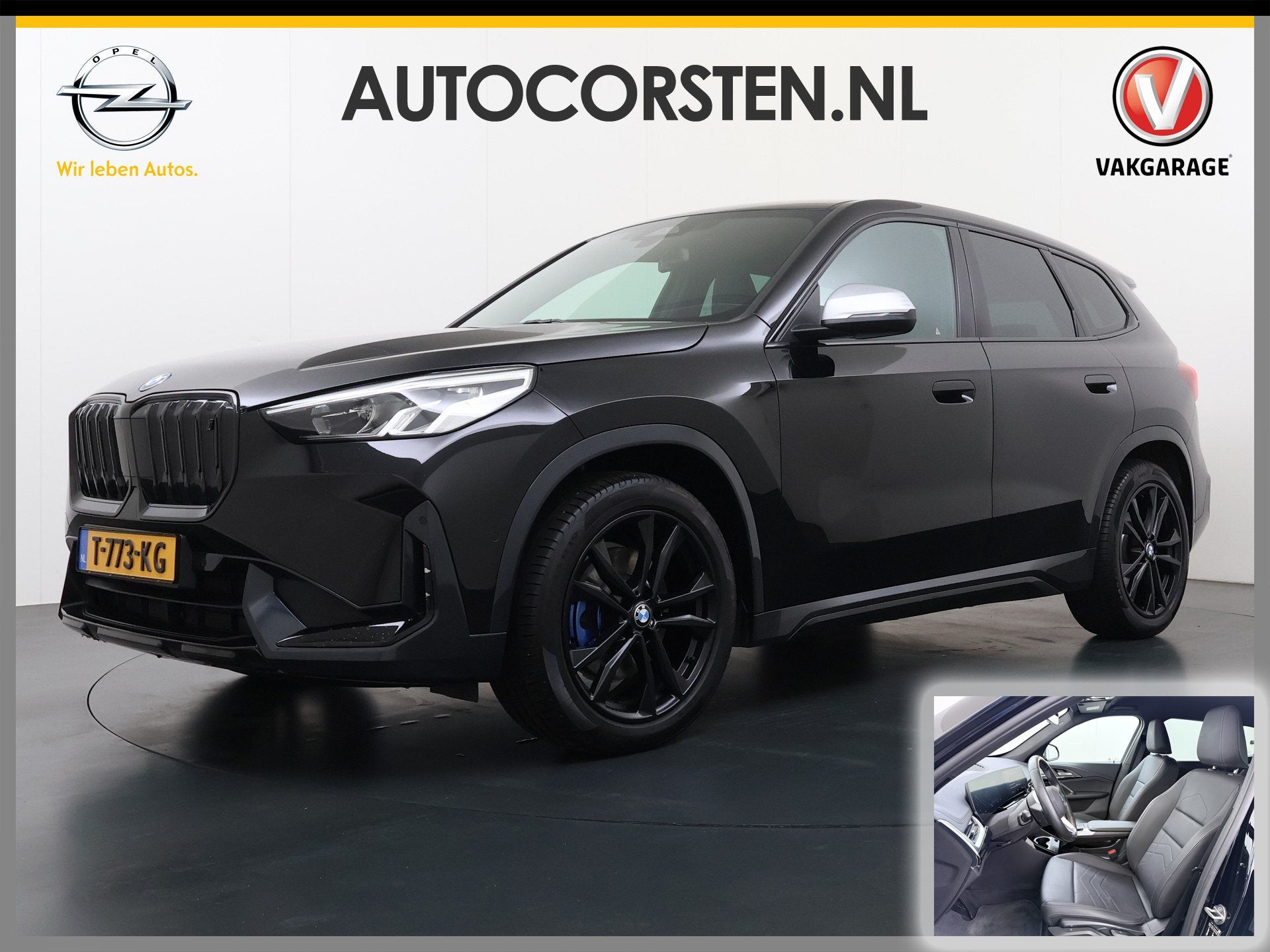 BMW iX1 xDrive30 313PK 4WD M-Pack Launch Edition SOH 100% Le, Auto's, Automaat, Gebruikt, Zwart, 24 min