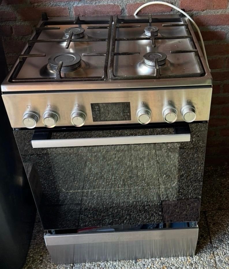 Gebruikte oven met gasfornuis - werkt nog goed, Witgoed en Apparatuur, Gebruikt, Oven, Vrijstaand, 60 cm of meer
