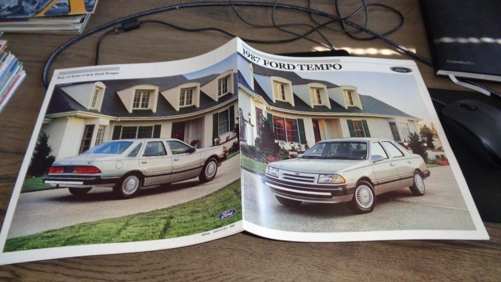 USA Folder FORD TEMPO  1987, Verzenden, Zo goed als nieuw, Ford