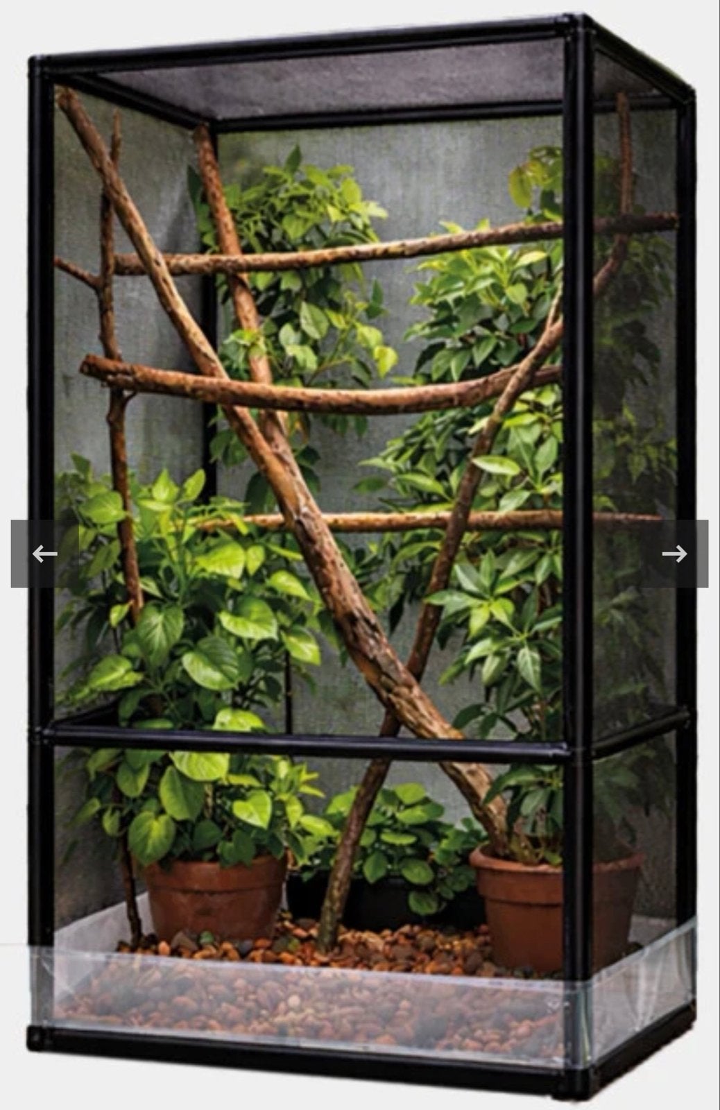 Terrarium (gaas) 76X42X122 CM, Ophalen