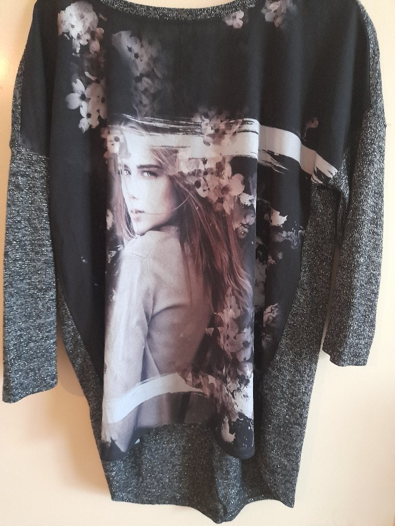 Top mtXL print meisje, Kleding | Dames, Tops, Overige kleuren, Maat 46/48 (XL) of groter, Ophalen of Verzenden, Zo goed als nieuw