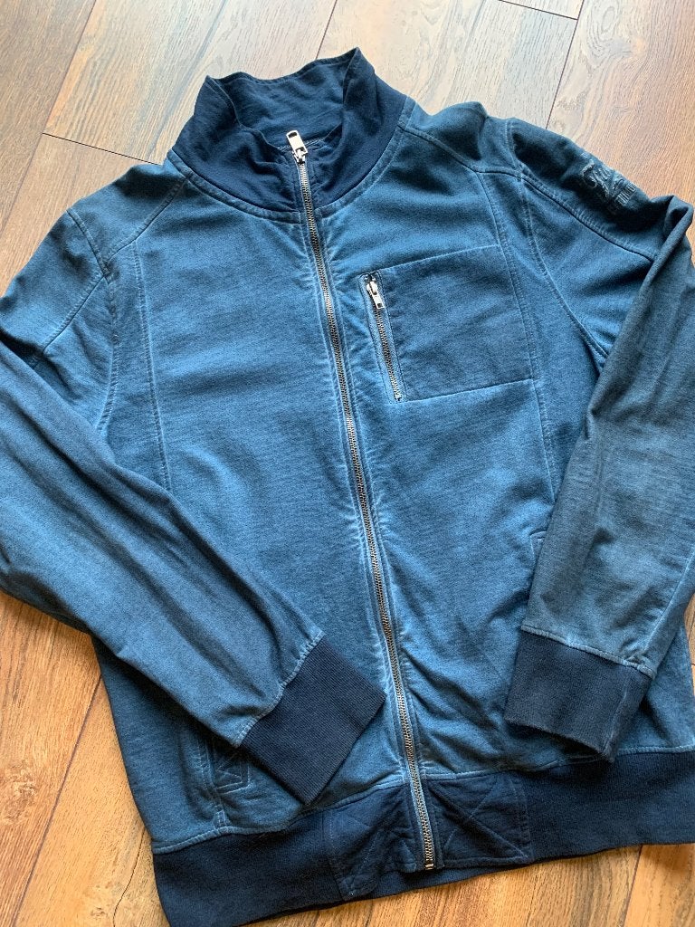 Twinlife heren vrijetijds jack L blauw katoen, Kleding | Heren, T-shirts, Maat 52/54 (L), Blauw, Ophalen of Verzenden, Zo goed als nieuw