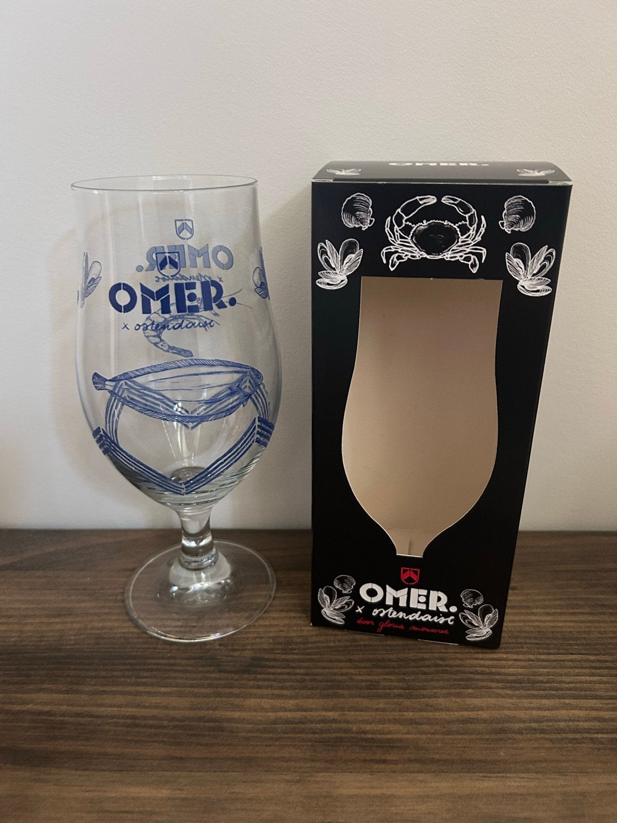 Omer x Ostendaise bierglas 2026 in originele verpakking, Ophalen of Verzenden, Nieuw, Glas of Glazen, Overige merken