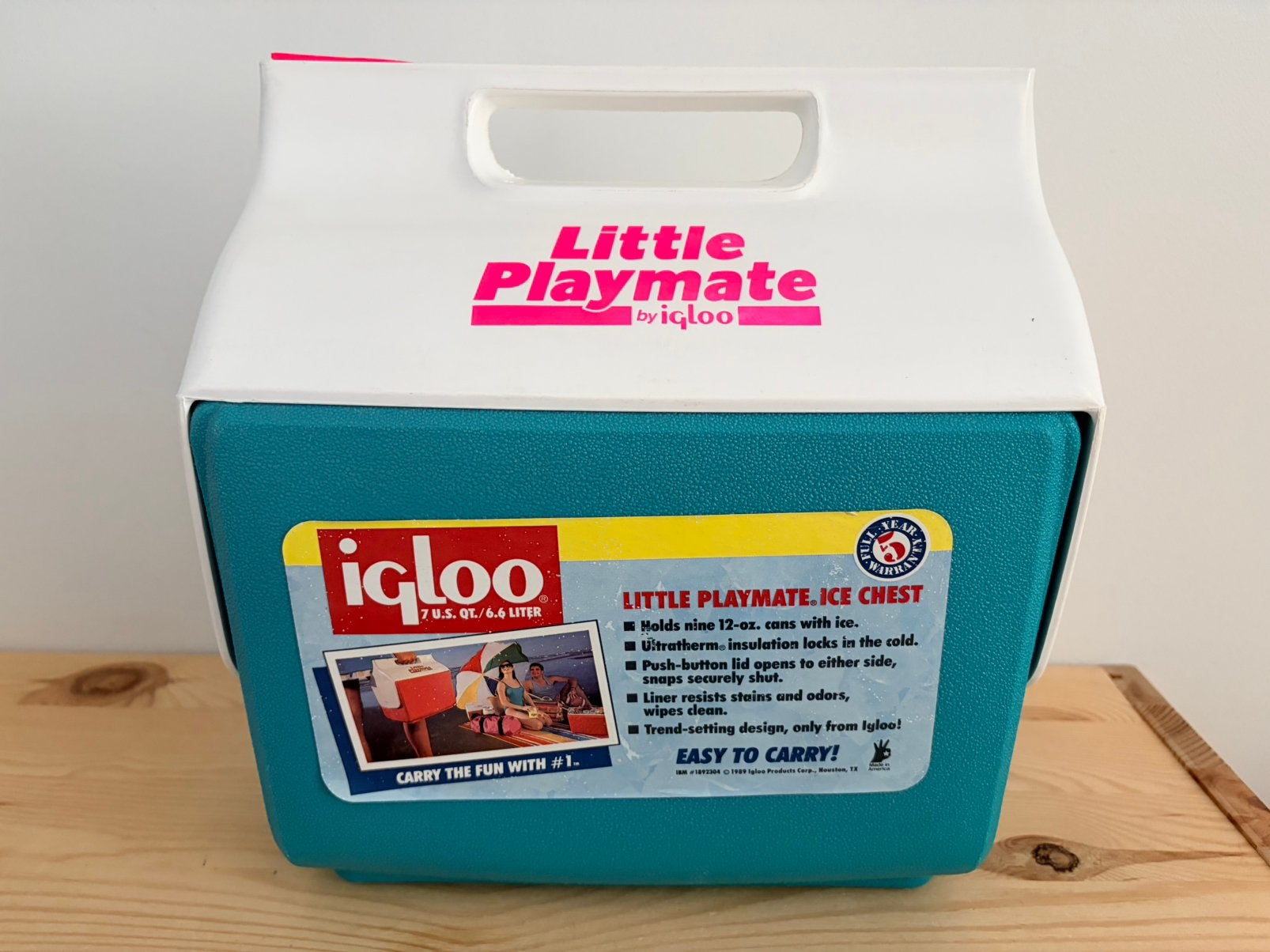 Igloo koelbox “Little Playmate” roze/turquoise Retro/Vintage, Ophalen of Verzenden, Gebruikt, Koelbox, Koelelement