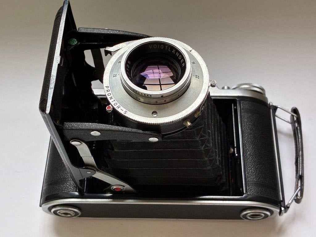 Voigtlander Bessa I met Vaskar F/4.5 105mm (Restored), Ophalen of Verzenden, Refurbished, Spiegelreflex, Overige Merken