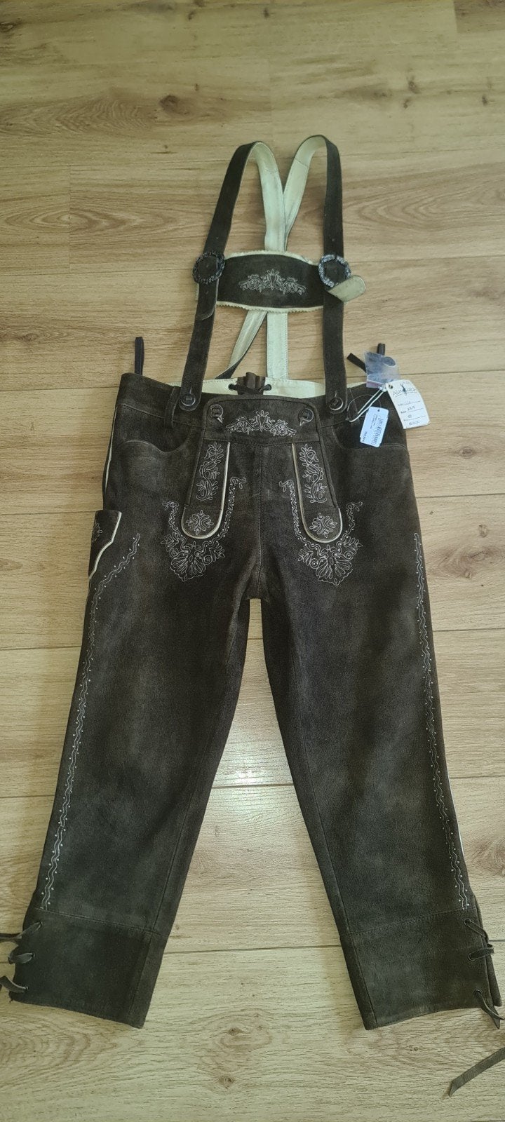 nieuwe lederhose 44 XXS leer bruin Almsach Ullmann leder, Almsach, Nieuw, Ophalen of Verzenden, Overige thema's