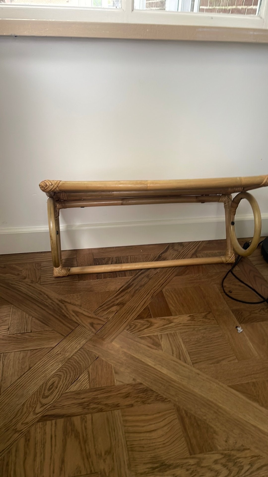 Rotan wandrek wandplank rek vintage, Huis en Inrichting, Woonaccessoires | Wandplanken en Boekenplanken, Ophalen of Verzenden