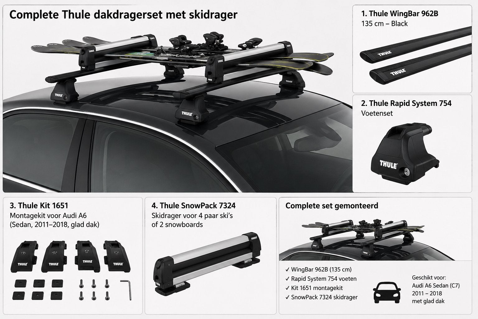 Thule dakdragers, Ophalen, Zo goed als nieuw