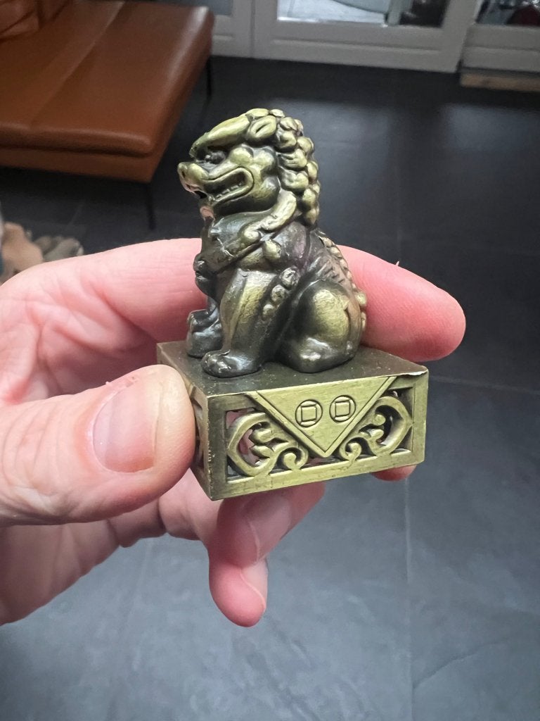 Chinese wierook brander houder tempelleeuw foo dog fu dogs, Huis en Inrichting, Verburgt Vintage, Geurverspreider, Meerkleurig