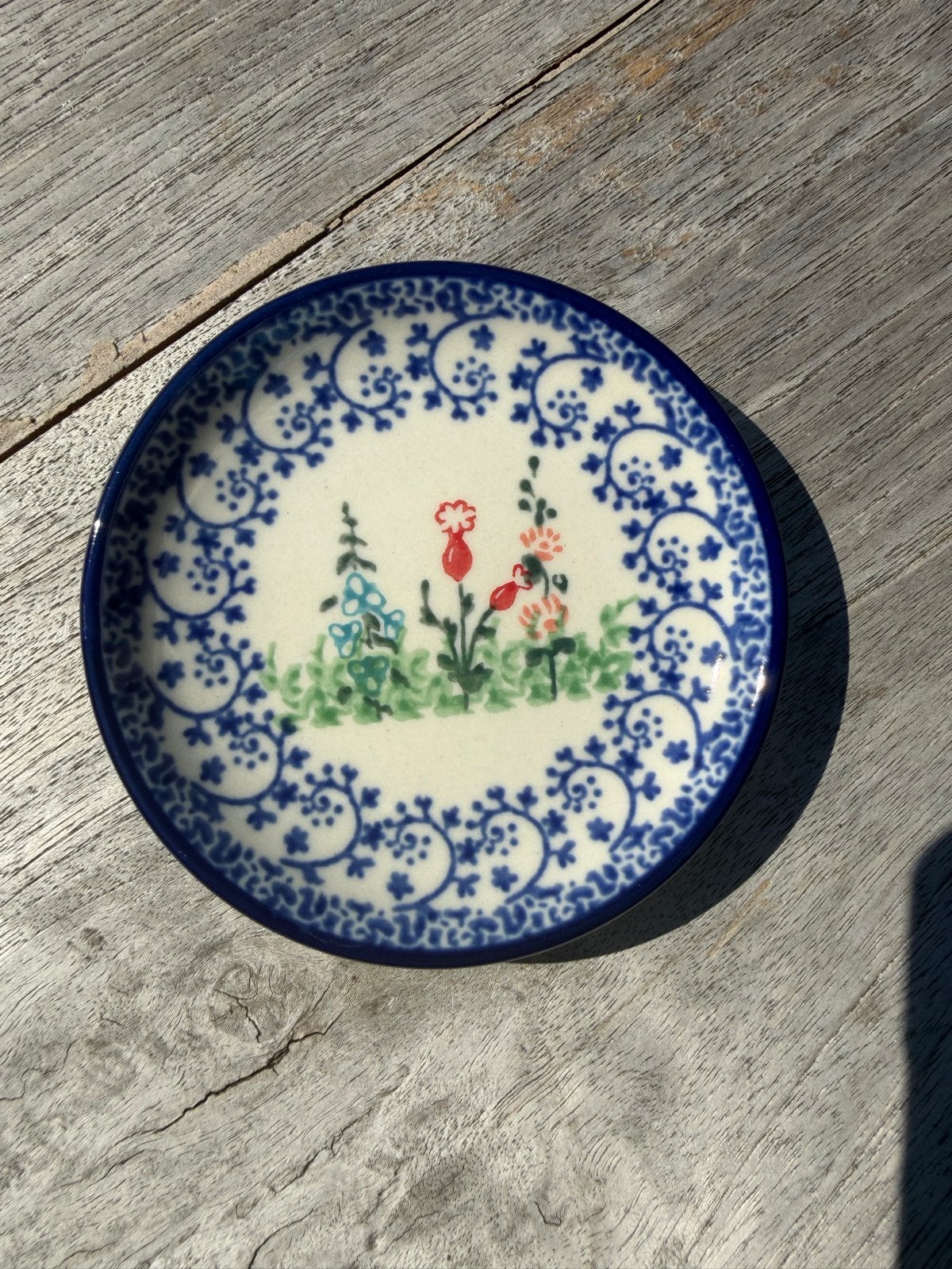 Leuk Bunzlau setje voor theezakjes of sausjes, Gebruikt, Overige merken, Keramiek, Landelijk/Boerenbont