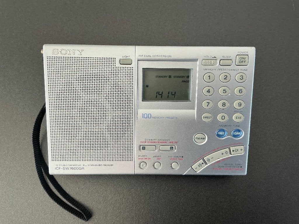 Sony wereldontvanger Sony ICF-SW7600GR, Verzenden, Gebruikt, Wereldontvanger