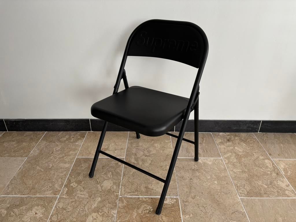 Supreme Stoel | Metal Folding Chair, Ophalen, Zwart, Zo goed als nieuw, Metaal