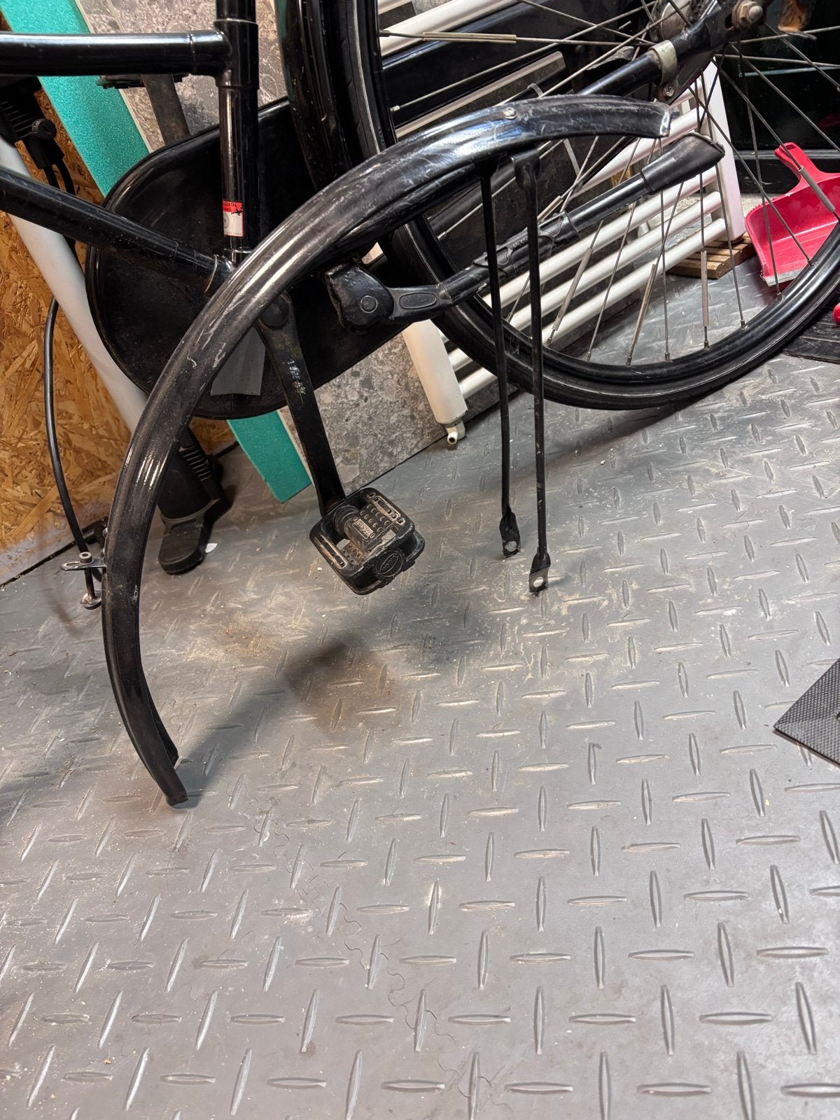 Zwart spatbord voor omafiets, Ophalen, Kunststof, Stadsfiets, Gebruikt