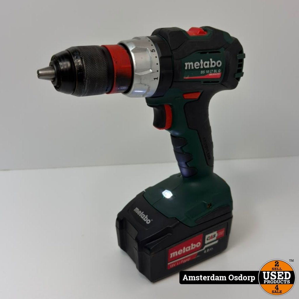 Metabo BS 18 LT Bl Quick 18v 4.0accu | nette staat, Metabo, Zo goed als nieuw, Support@metabo.com, Metabo Corporation, Metabo-Werke GmbH, 
72622 NÃ¼rtingen
Germany