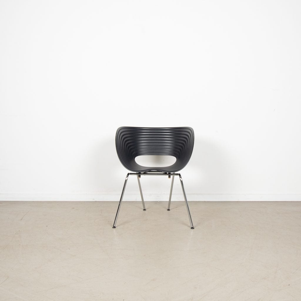 Vitra Tom Vac Stoel Zwart Kunststof - Chroom, Niet ingevuld, Gebruikt, Niet ingevuld, Niet ingevuld