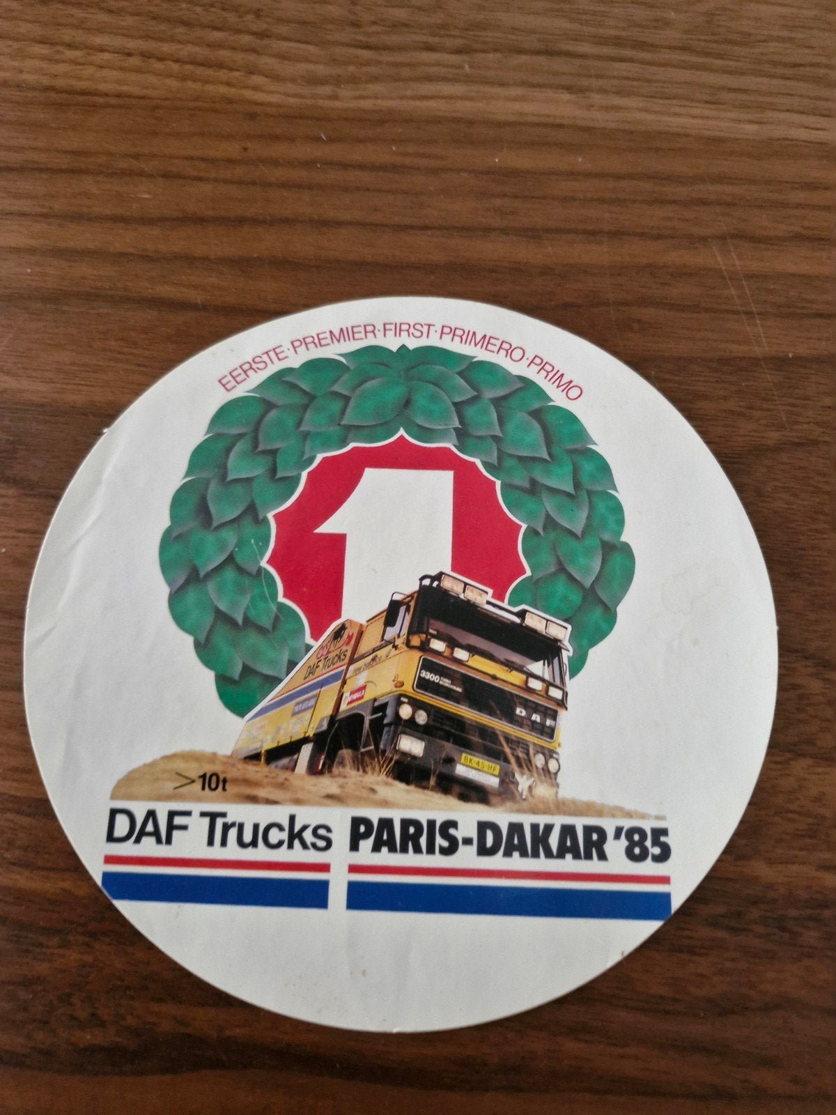 DAF Trucks Paris-Dakar '85 Sticker - 15 cm, Ophalen of Verzenden, Zo goed als nieuw, Auto's