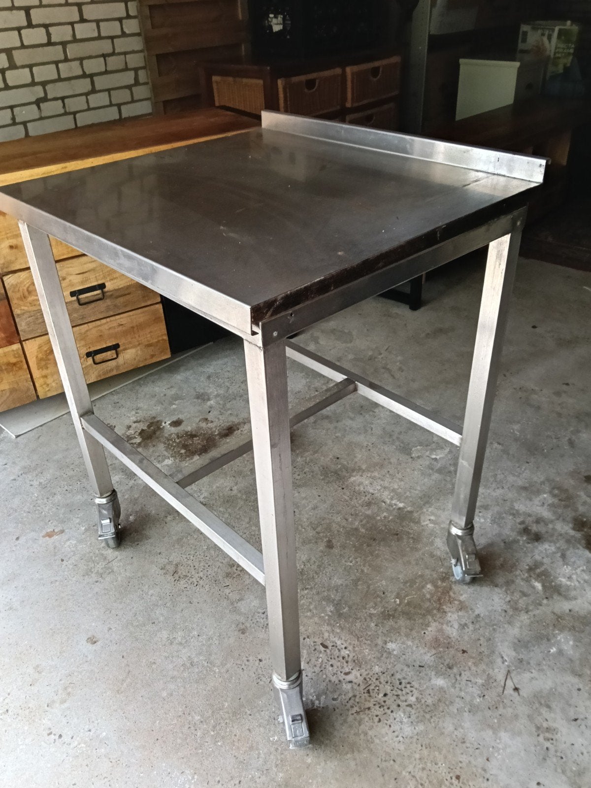 RVS Verrijdbare Keukentafel / Werkbank, Ophalen, Gebruikt