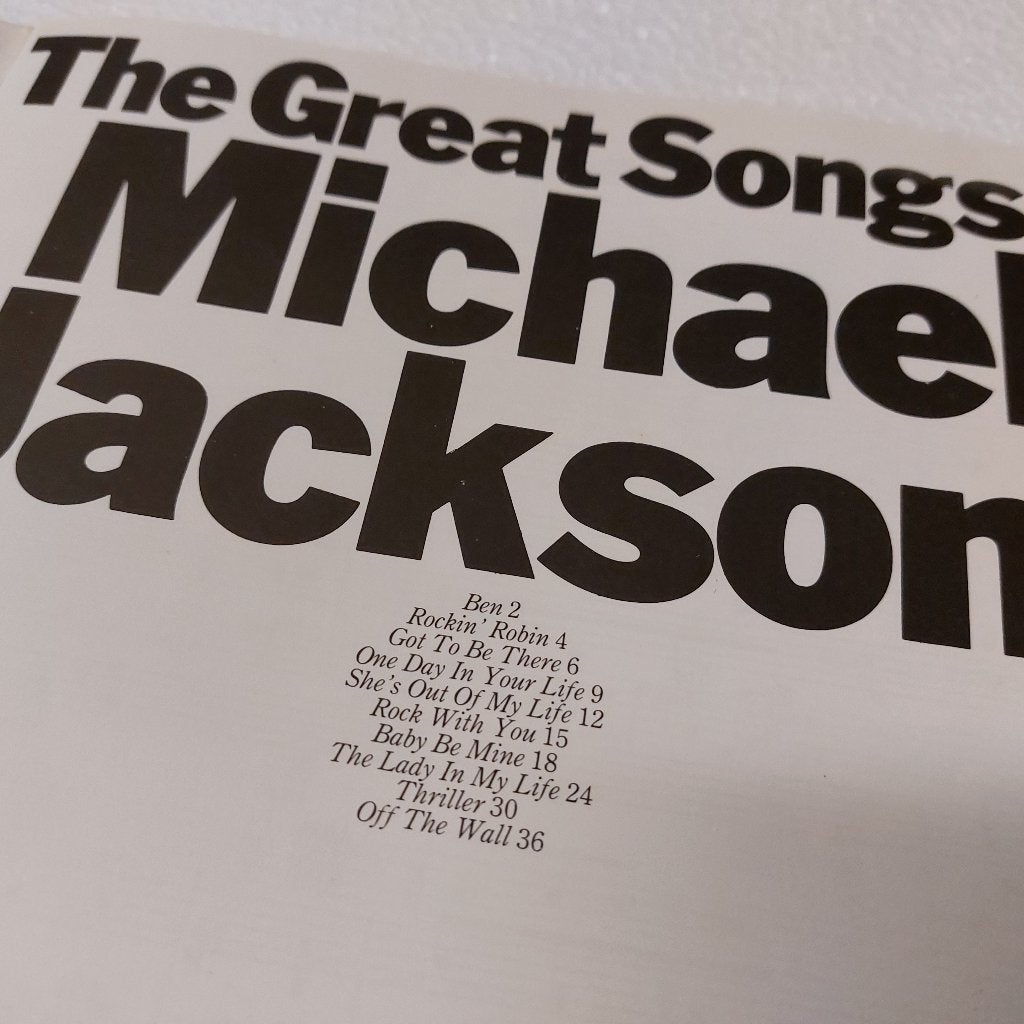 Michael Jackson BLADMUZIEK SONGBOOK The Great Songs, Gebruikt, Verzenden, NvT, Michael Jackson
