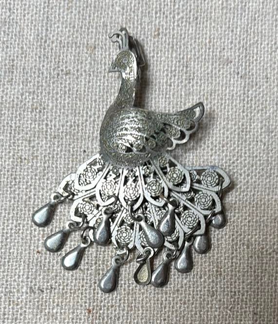 Broche pauw, Ophalen of Verzenden, Gebruikt, Overige materialen