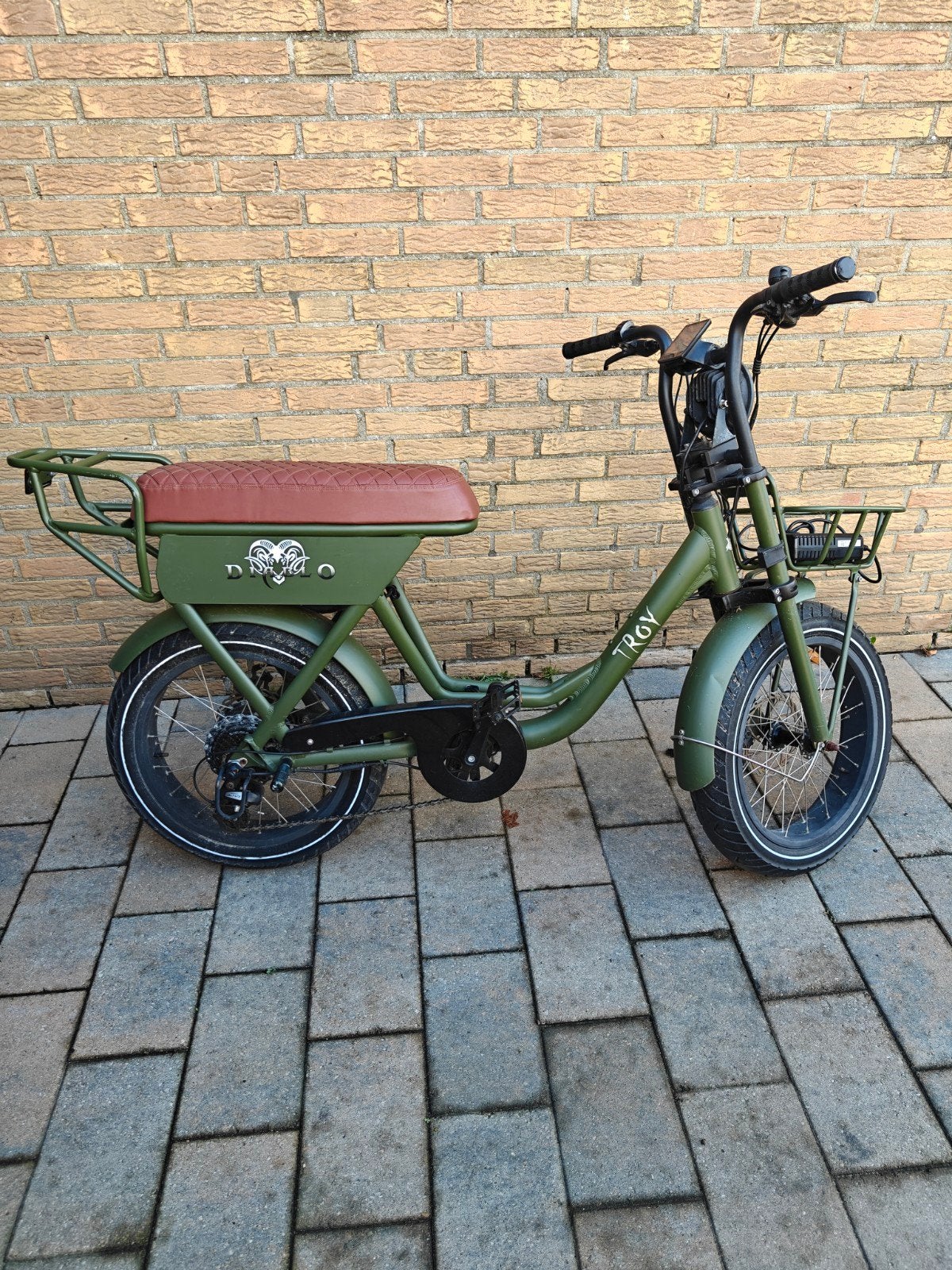 Troy Diablo elektrische Fatbike mat  leger groen, Ophalen, Zo goed als nieuw, Overige merken