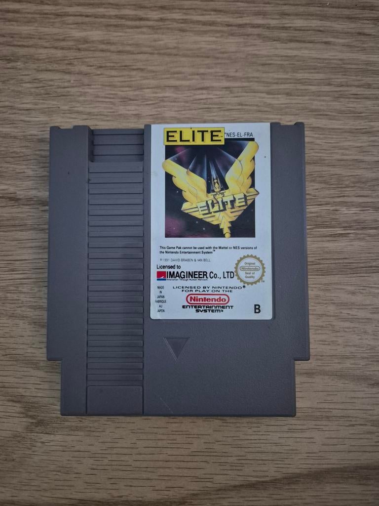Elite NES (Nintendo Entertainment System) Game Cartridge, Spelcomputers en Games, Games | Nintendo NES, Ophalen, Gebruikt, 1 speler