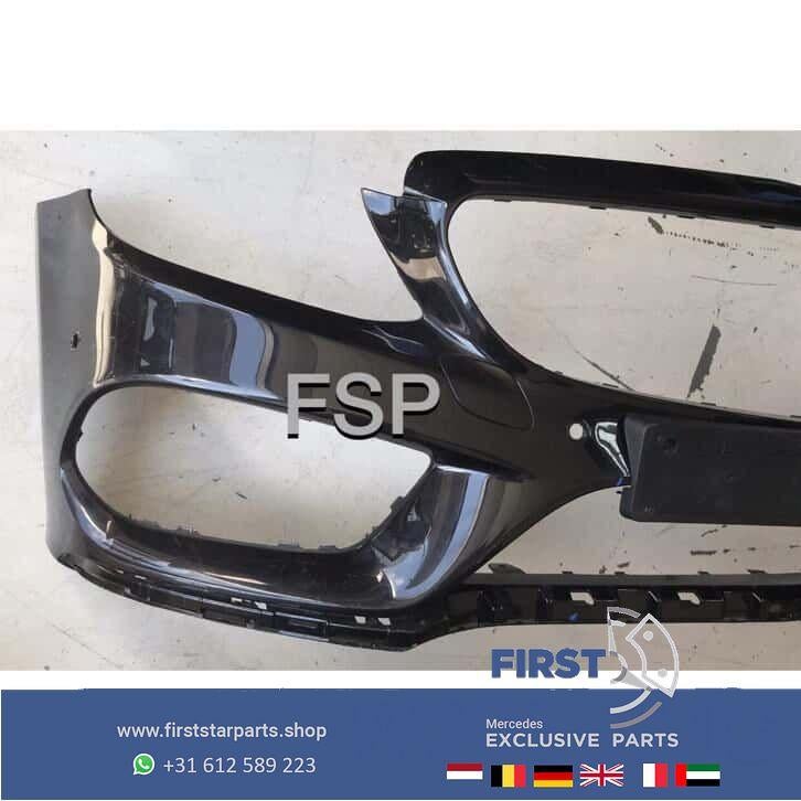 W205 C43 AMG Voorbumper Mercedes C Klasse 2014-2018 PDC OEM, Gebruikt, -, Voor, Ophalen of Verzenden
