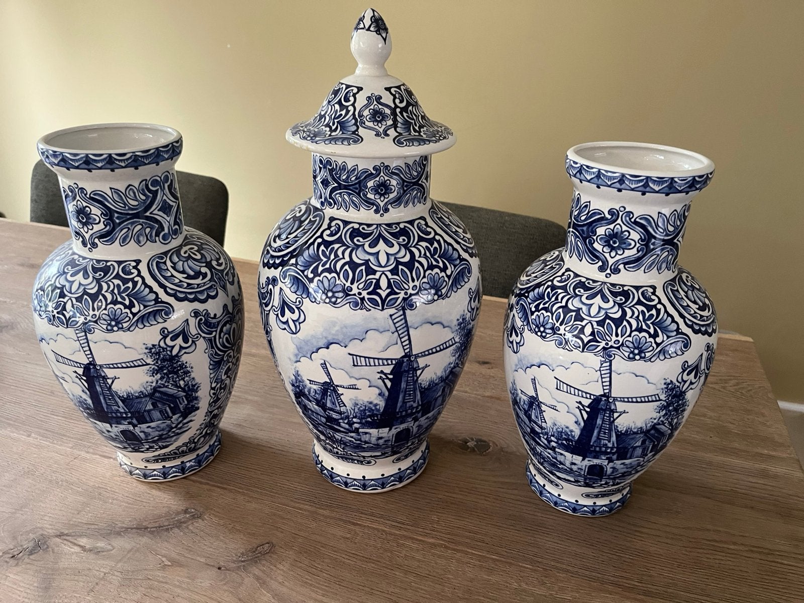 Delfts blauwe keramieken vazen, Antiek en Kunst, Ophalen