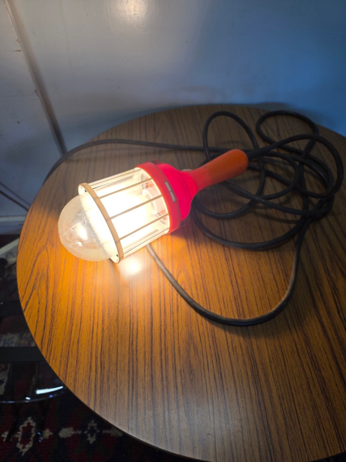 Vintage Oranje Looplamp - Werkplaatslamp, Ophalen of Verzenden