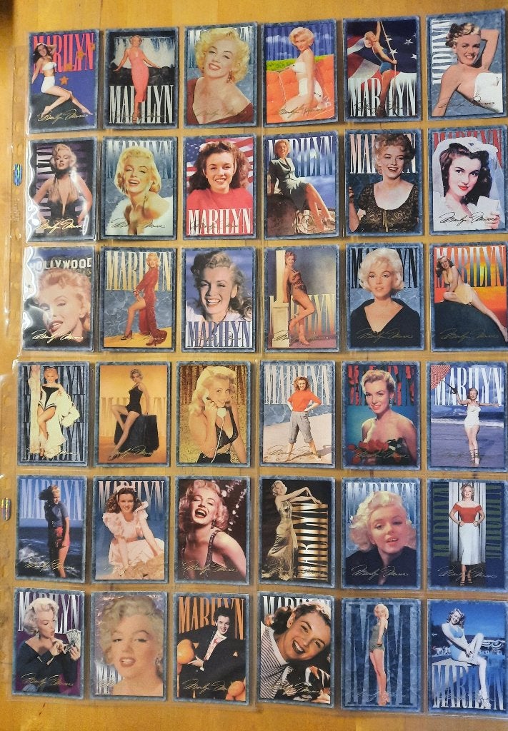 Complete set van 100 Marilyn Monroe trading cards, Ophalen of Verzenden