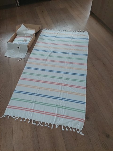 2x Hamamdoek 90 x 180 - strandlaken - reishanddoek, Ophalen of Verzenden, Nieuw, Overige kleuren, Overige typen