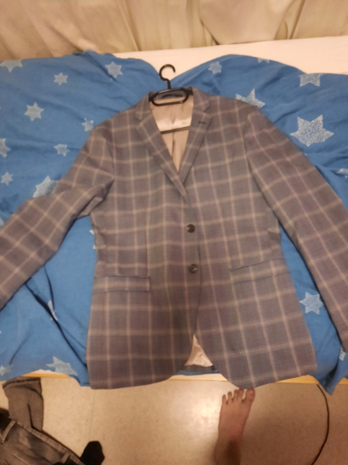 Selected Homme geruit colbert - Maat L, Maat 52/54 (L), Ophalen of Verzenden, Zo goed als nieuw, Grijs