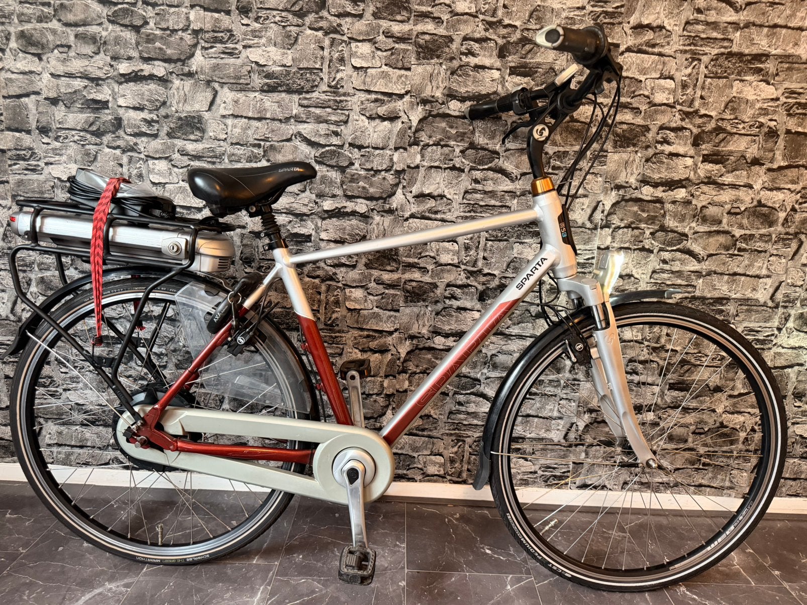 Elektrische Sparta heren fiets 500Wh, Fietsen en Brommers, Elektrische fietsen, Ophalen, Sparta, Zo goed als nieuw, 51 tot 55 cm