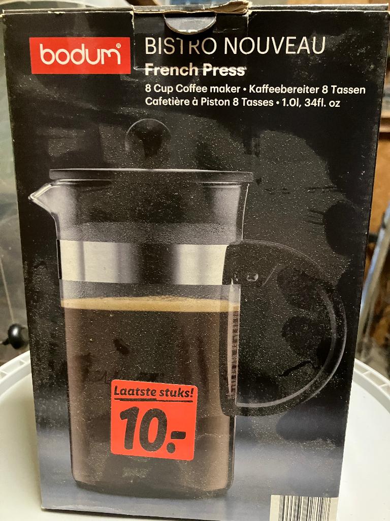 Bodum cafetiere 1 liter, Ophalen of Verzenden, Nieuw, Overige modellen
