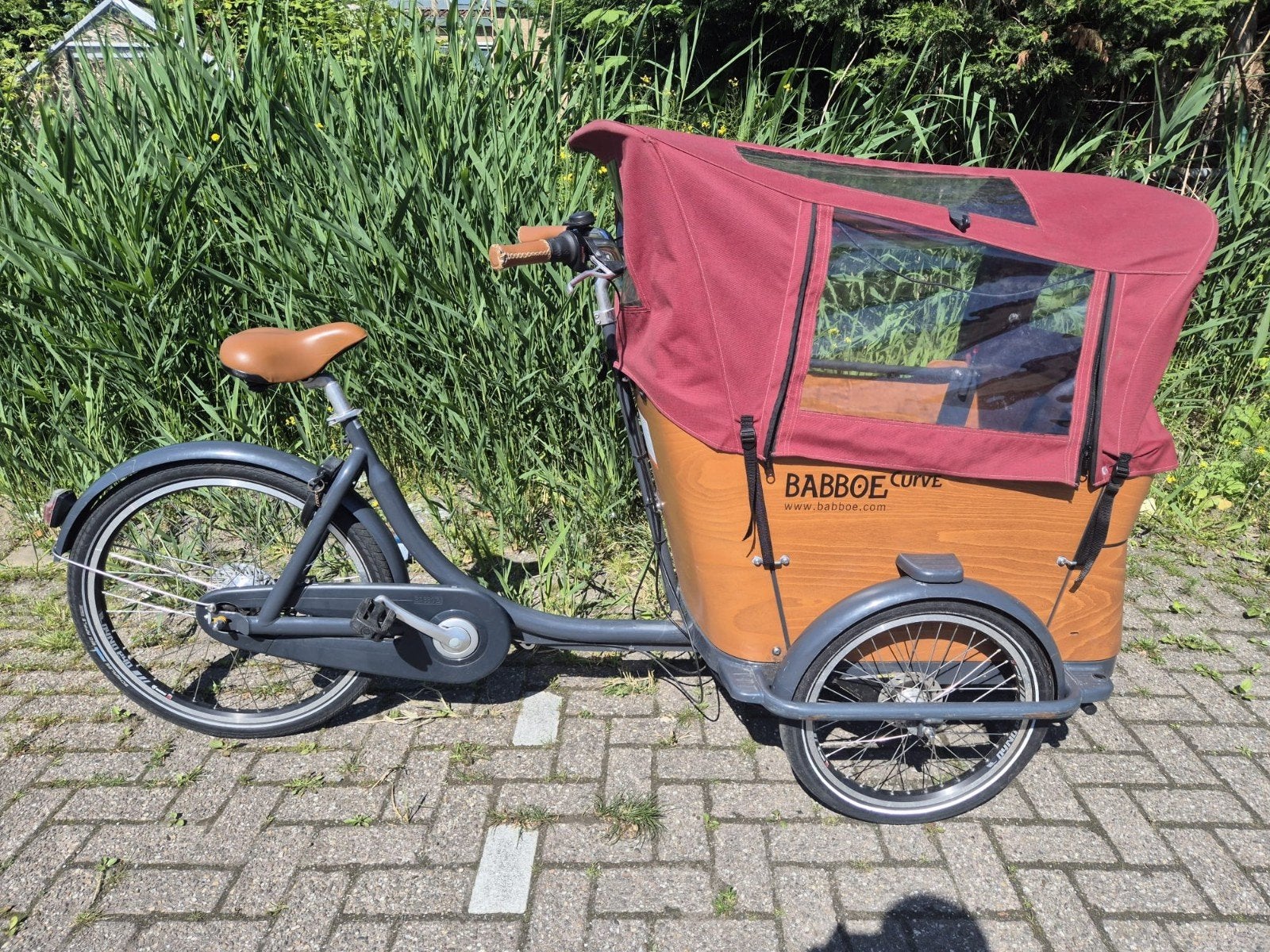 goed en netjes bakfiets 7 versnellingen met huif 
bakfiets h, Ophalen, Gebruikt, 4 kinderen of meer, Huif
