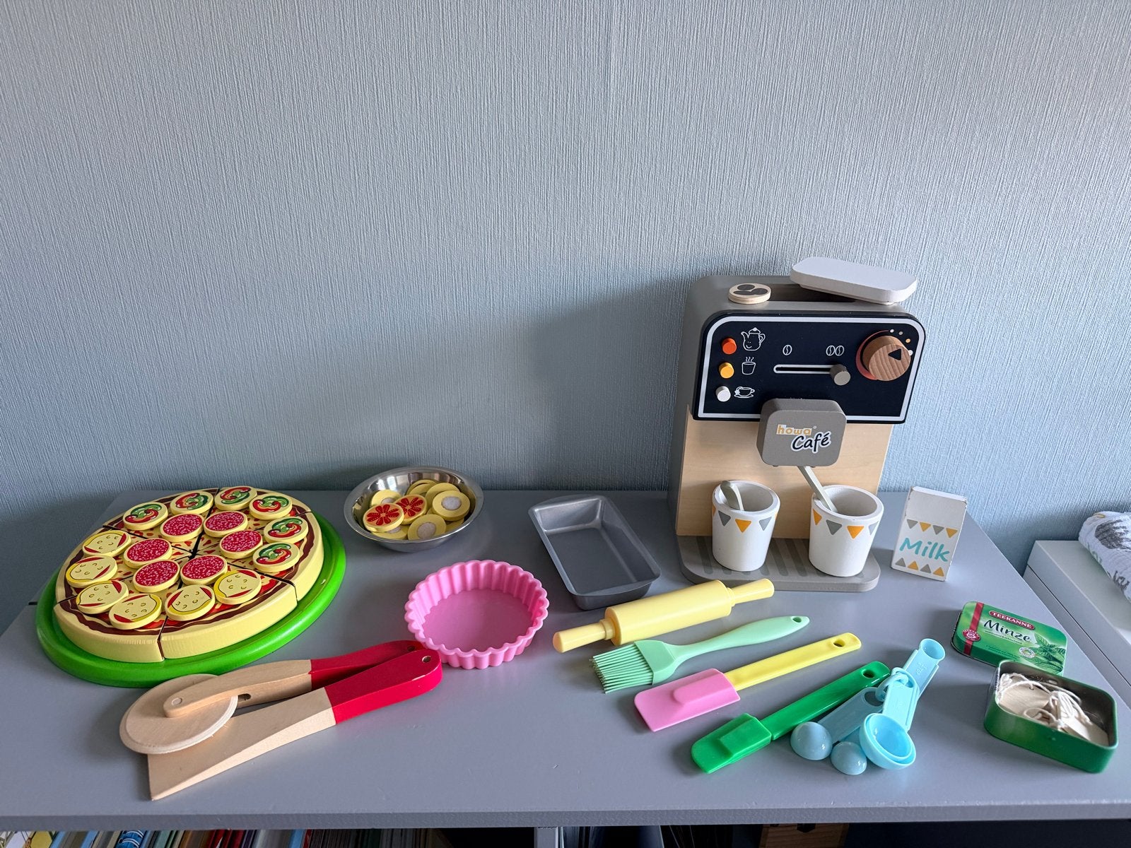 Howa koffieapparaat, pizza en speelgoed keukenset, Ophalen of Verzenden, Zo goed als nieuw, Jongen of Meisje