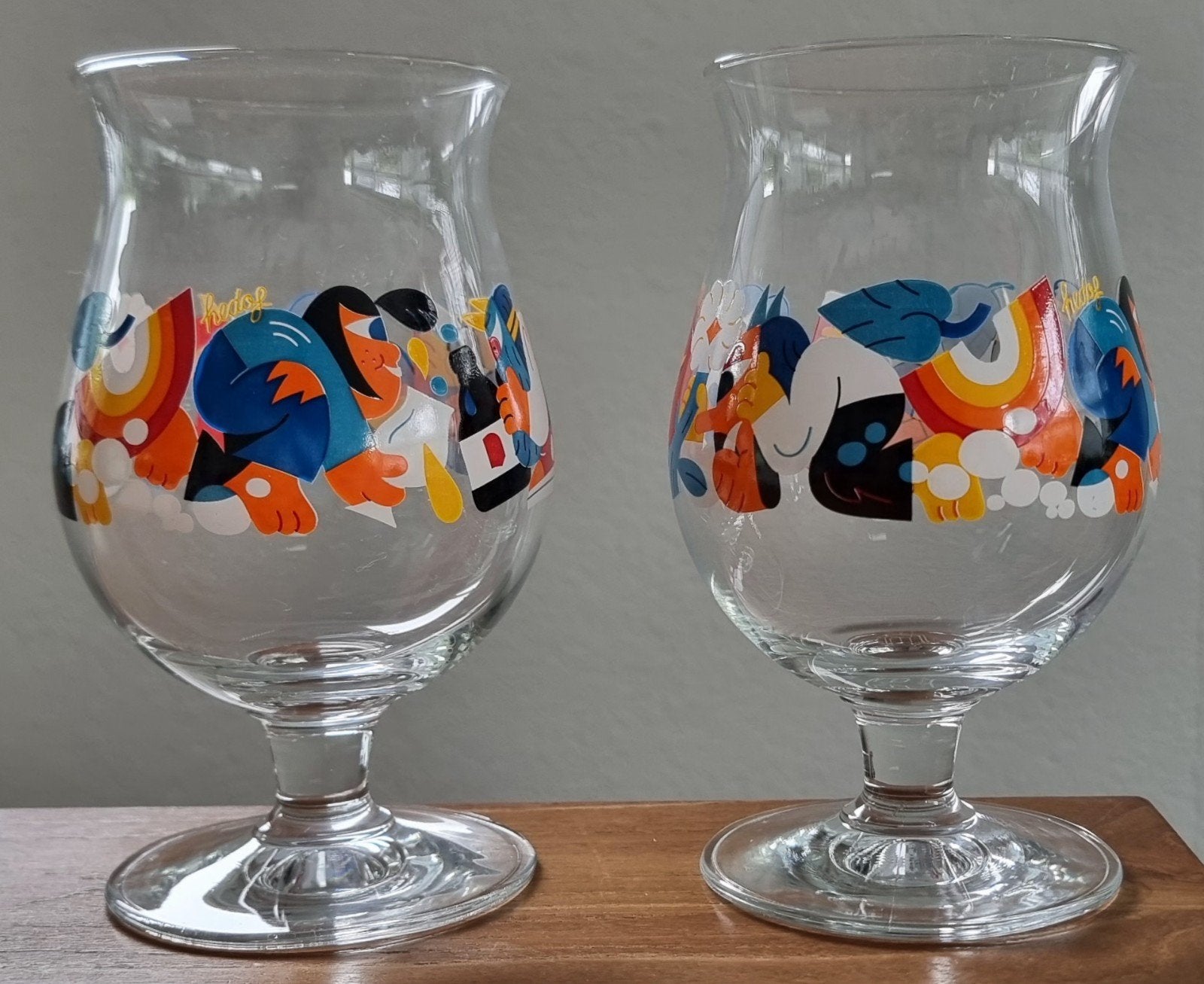 Set van 2 Duvel Hedof limited edition glazen - 2023 - ZGAN, Ophalen of Verzenden, Zo goed als nieuw, Glas of Glazen, Duvel