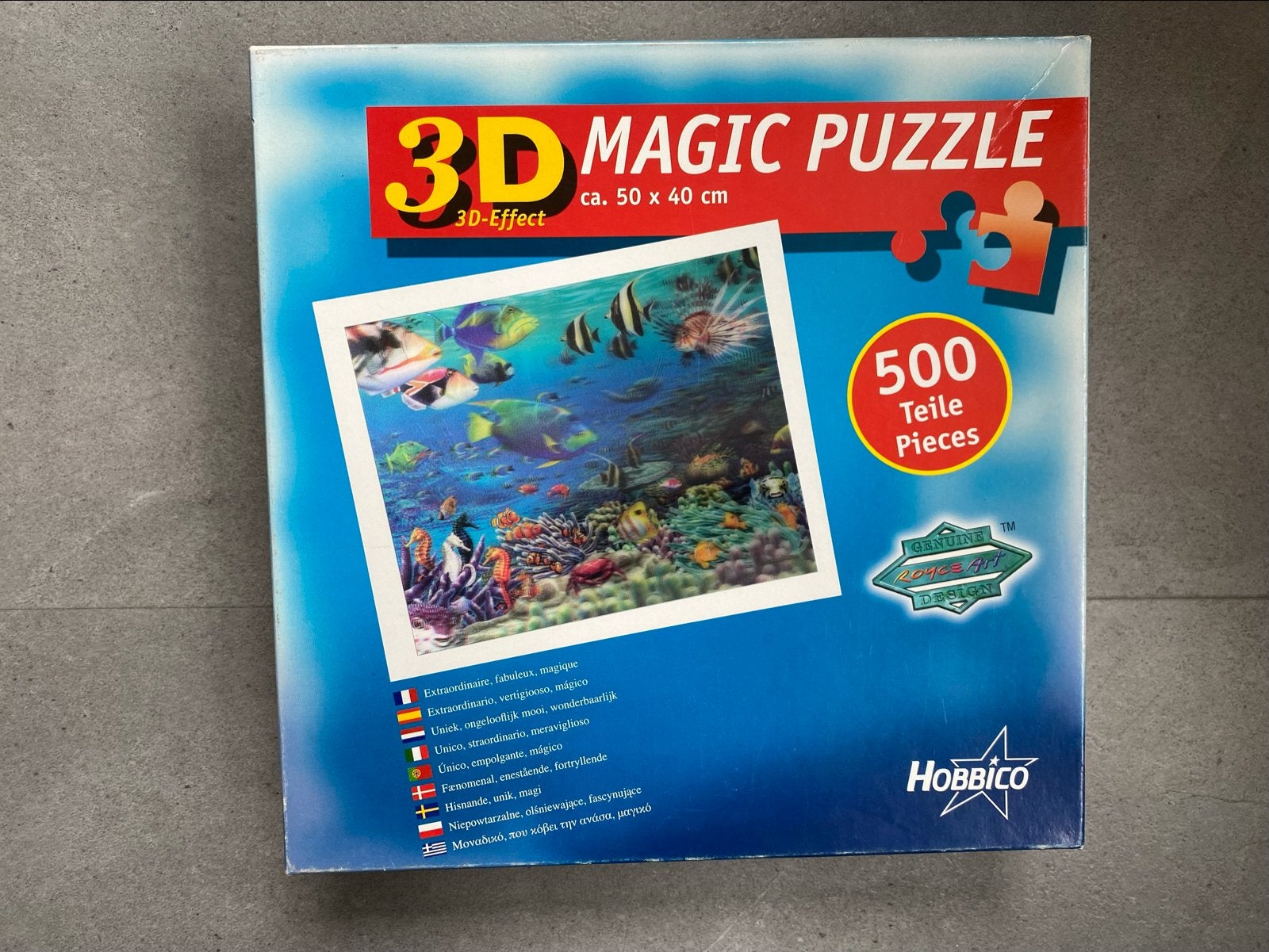 3D Magic Puzzle Onderwaterwereld 500 stukjes, Ophalen of Verzenden, 500 t/m 1500 stukjes, Gebruikt, Legpuzzel