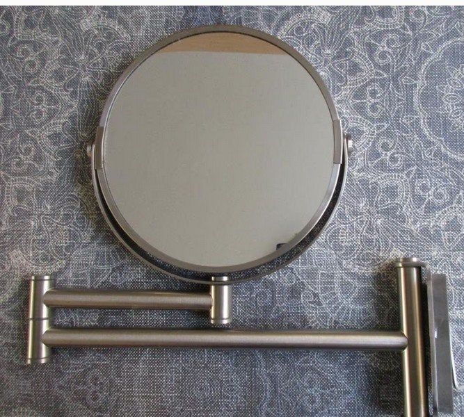 zgan badkamerspiegel Ikea Brogrund 27 x 3 cm, Minder dan 50 cm, Rond, Ophalen of Verzenden, Zo goed als nieuw