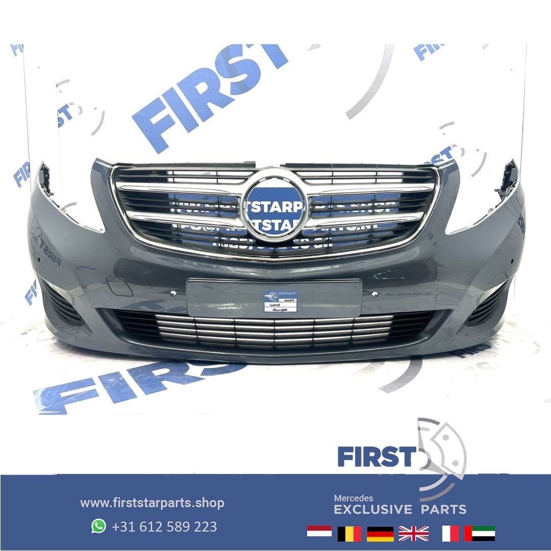 W447 BUMPER Mercedes V KLASSE / VITO VOORBUMPER COMPLEET ZWA, Gebruikt, -, Voor, Ophalen of Verzenden