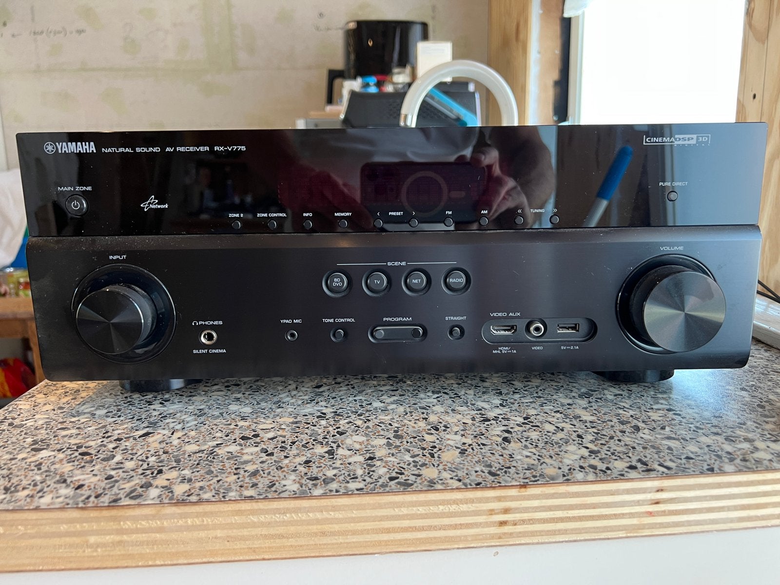 Yamaha RX-V775 receiver met afstandsbediening en Bluetooth, Ophalen of Verzenden, Gebruikt, Yamaha