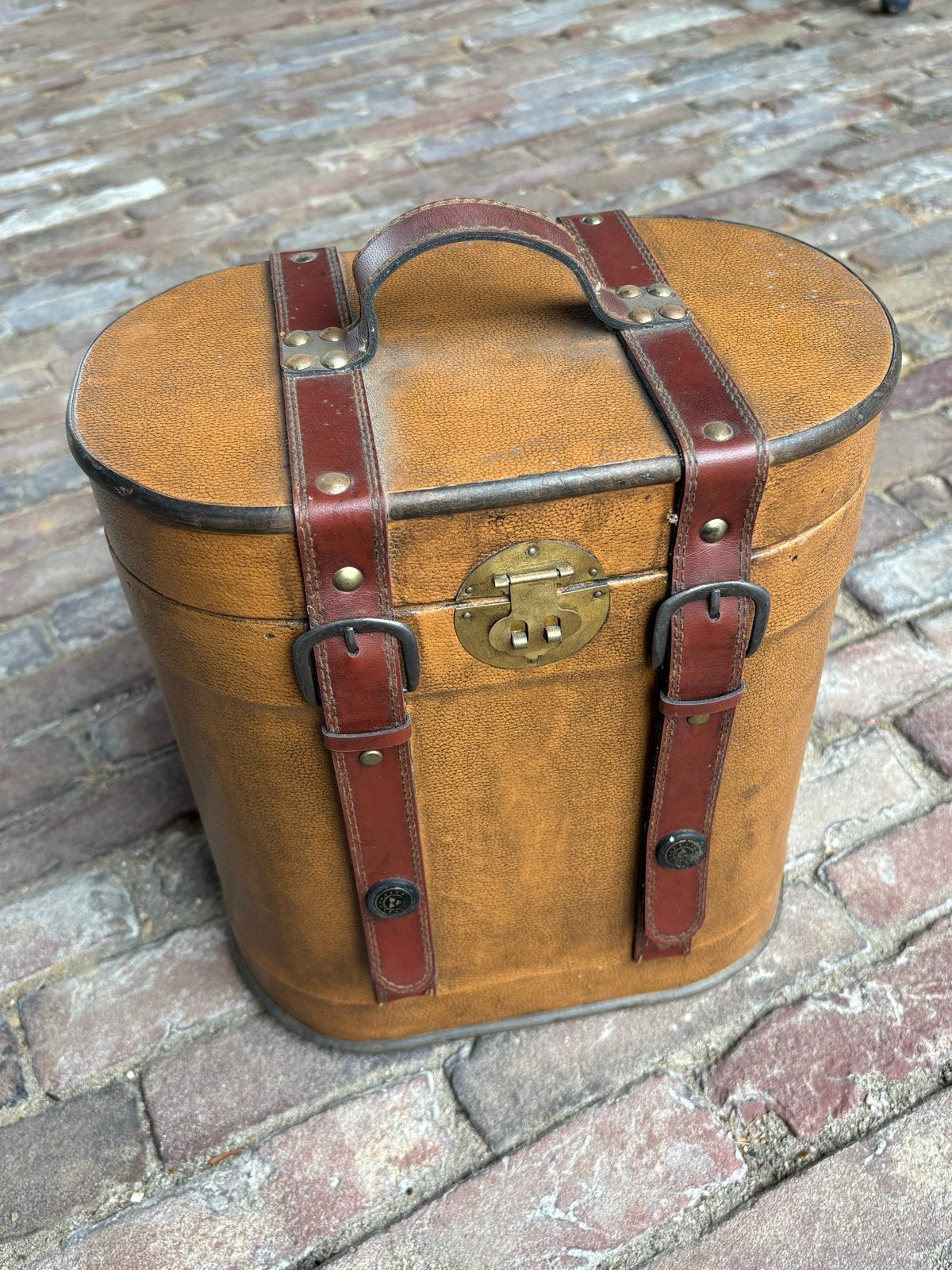 Vintage Wijnkoffer voor 2 Flessen - Prima Staat, Ophalen