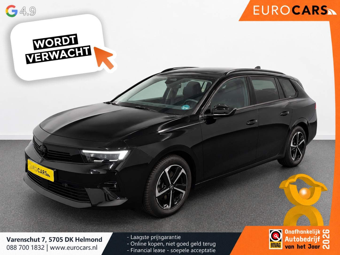 Opel Astra Sports Tourer 1.2 Turbo Ultimate Panoramadak Navi, Auto's, Stof, Verwarmde buitenspiegels, 1199 cc, Zwart
