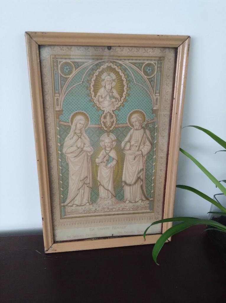 Religieus prentje De Heilige Familie / Jezus, Maria, Josef, Ophalen of Verzenden
