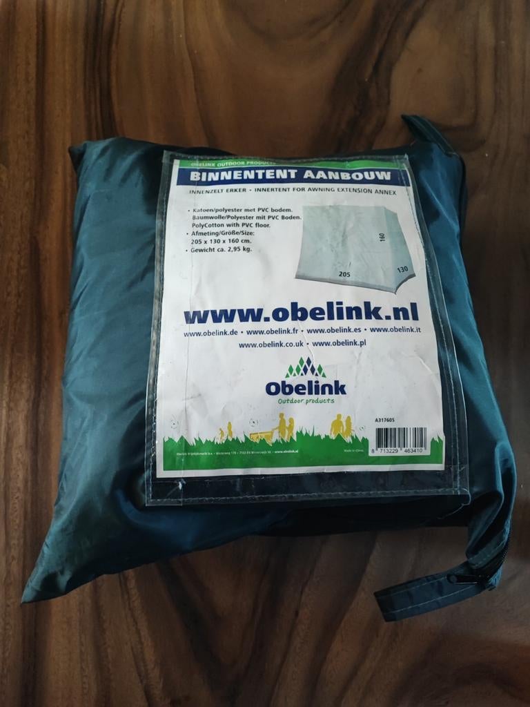 Obelink Binnentent Aanbouw - Katoen/Polyester, Caravans en Kamperen, Tenten, Ophalen of Verzenden, Zo goed als nieuw, Tot en met 2
