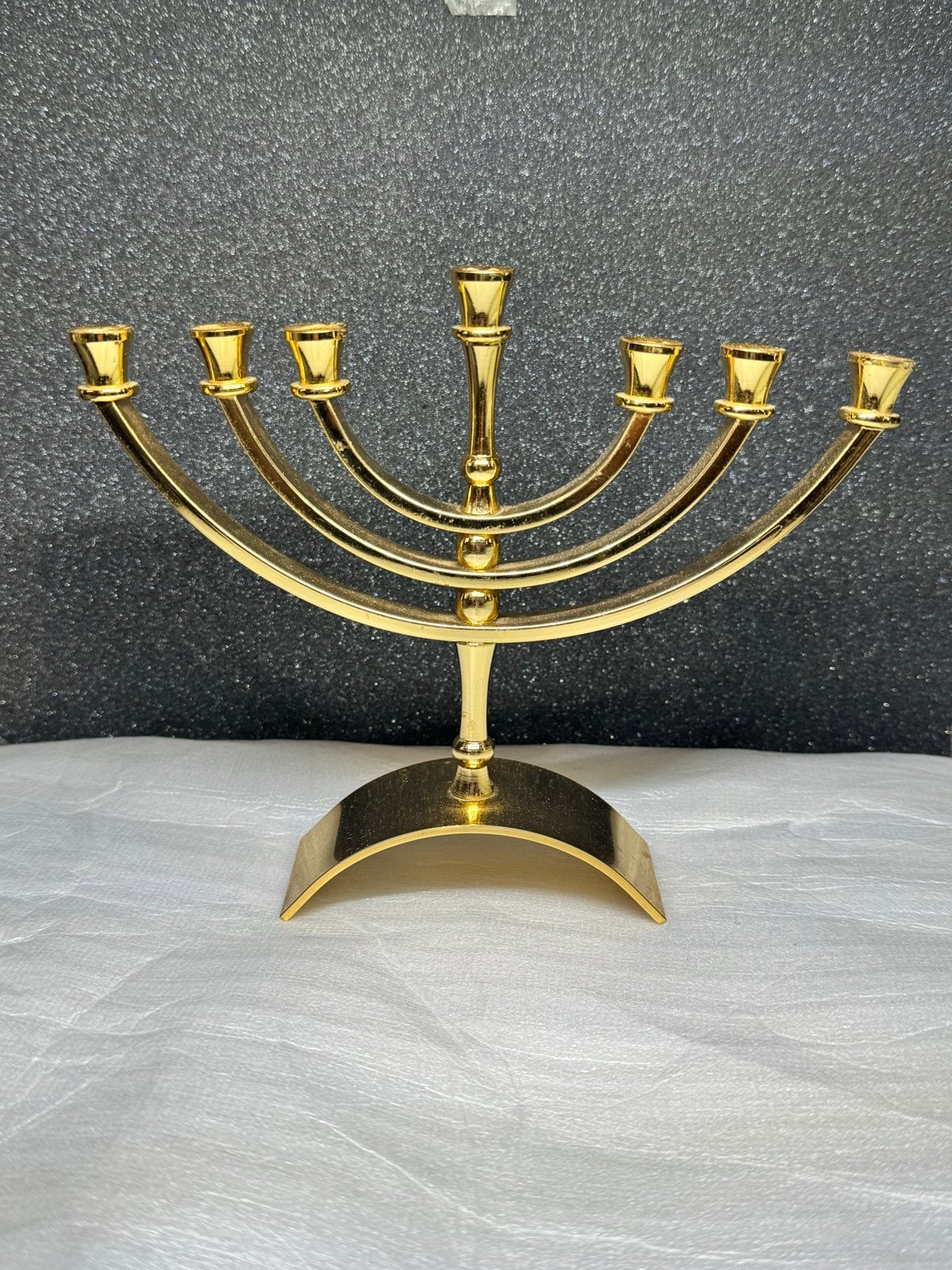 Karshi 24K Vergulde Menora uit Jeruzalem gold, Ophalen of Verzenden, Overige materialen