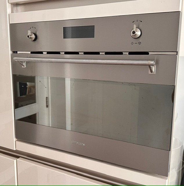 Inbouw keukenapparatuur in goede staat, Witgoed en Apparatuur, Magnetrons, Gebruikt, Inbouw, Magnetron, 45 tot 60 cm, Grill, Draaiplateau