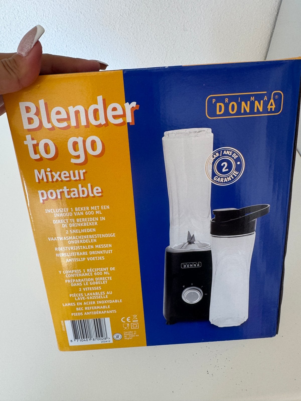 Prima Donna Blender to Go - Nieuw in doos, Ophalen of Verzenden, Nieuw, Blender to go
